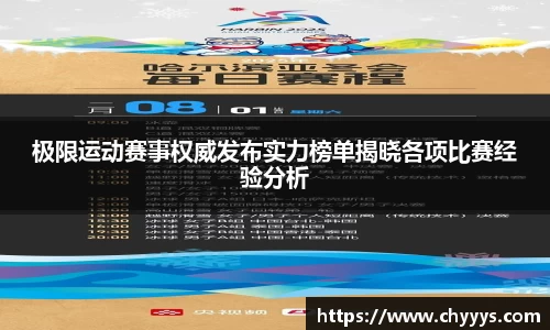 极限运动赛事权威发布实力榜单揭晓各项比赛经验分析