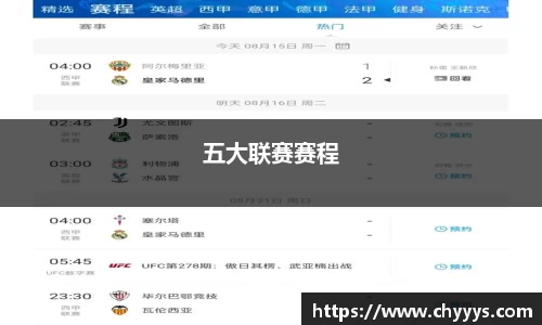 五大联赛赛程
