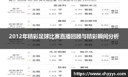 2012年精彩足球比赛直播回顾与精彩瞬间分析