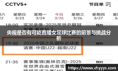 央视是否有可能直播女足球比赛的前景与挑战分析