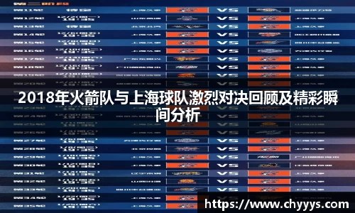 2018年火箭队与上海球队激烈对决回顾及精彩瞬间分析